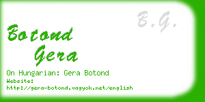 botond gera business card